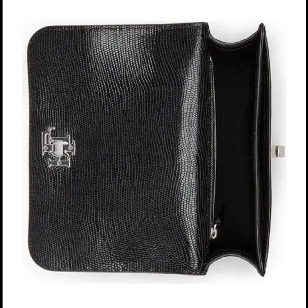 ๐ NWT 100% Authentic Ralph Lauren Lizard-Embossed Sophee Leather Bag - Picture 11 of 14
